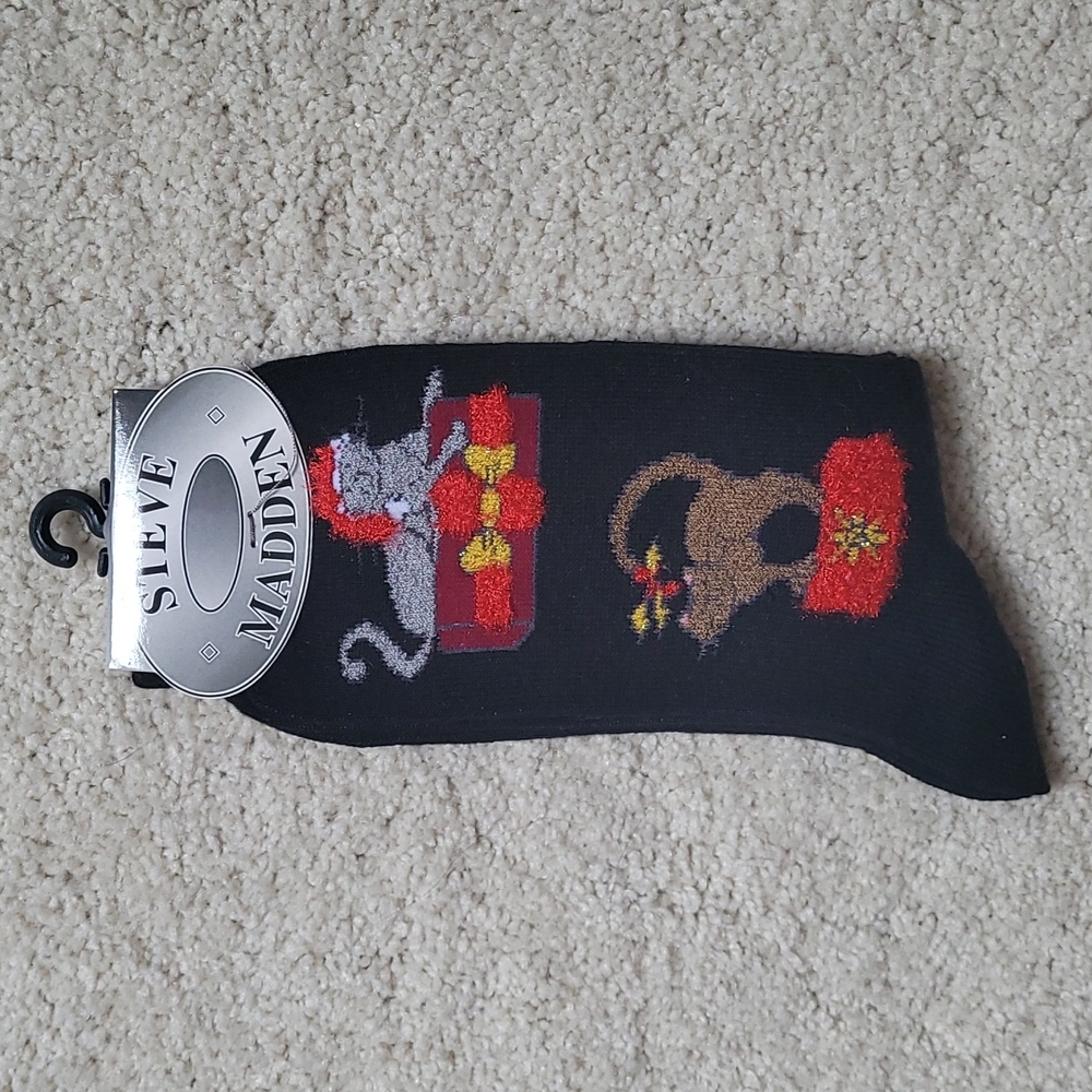 Steve Madden Christmas Cats Socks